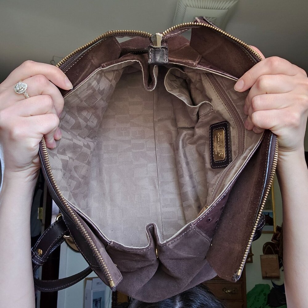 RARE FURLA Ostrich and Suede Bag and Wallet - Picture 17 of 17